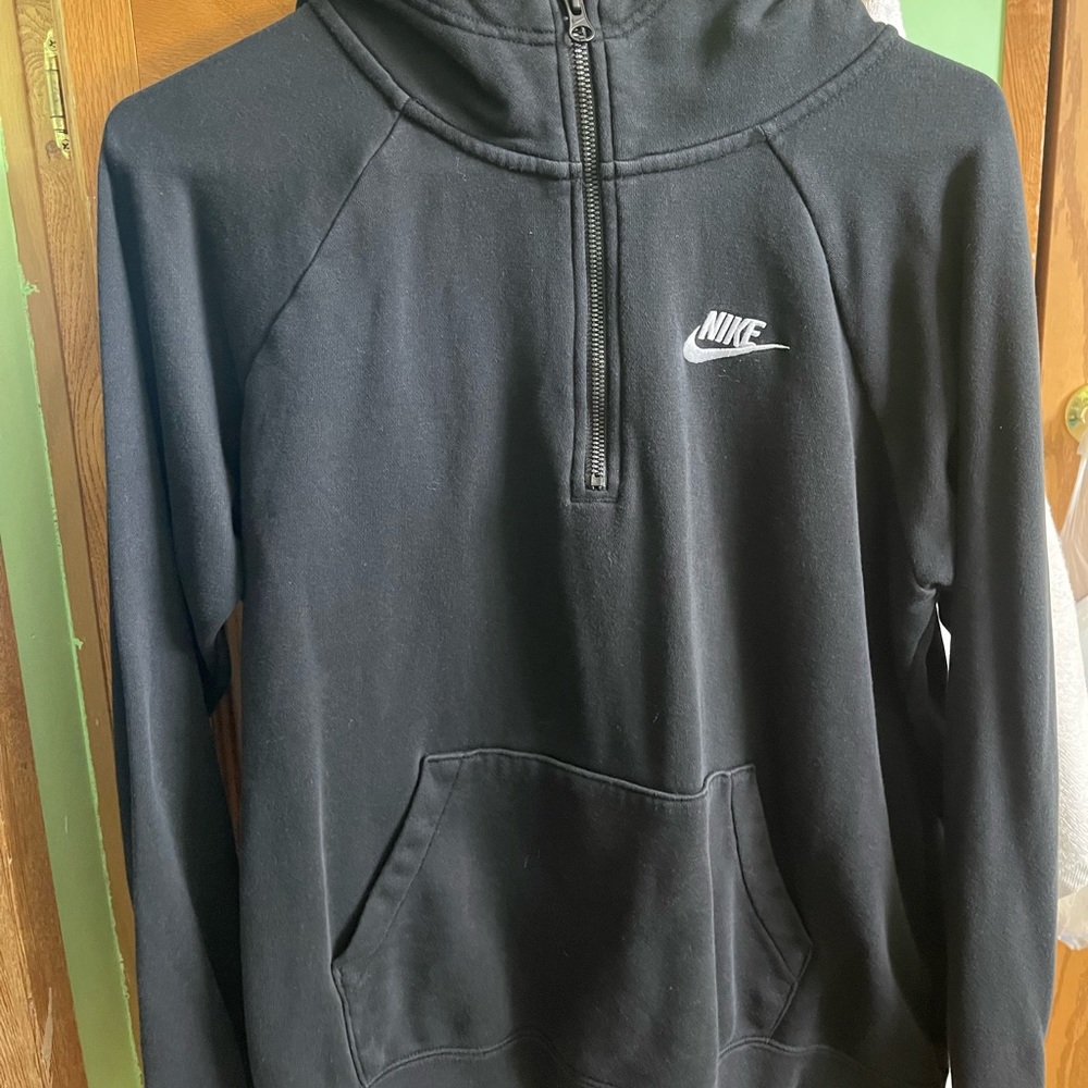Nike Medium Mid-Zip Up Hoodie - Black